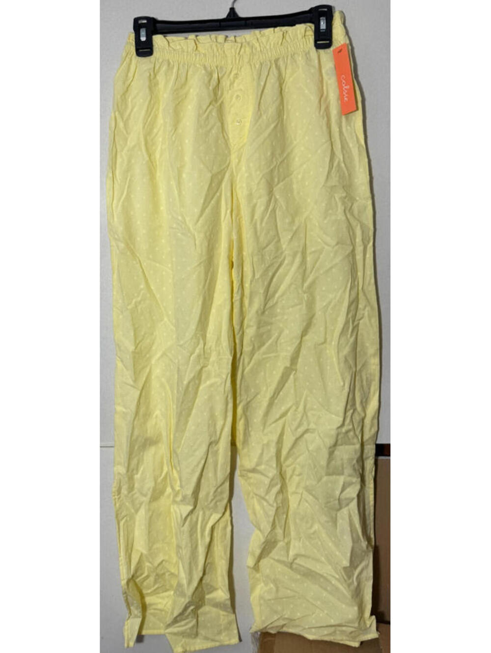 Colsie Yellow Swiss Polka Dot Pajama Pants, NWT, Extra Small